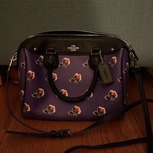 COACH Purple Flower Print Handbag